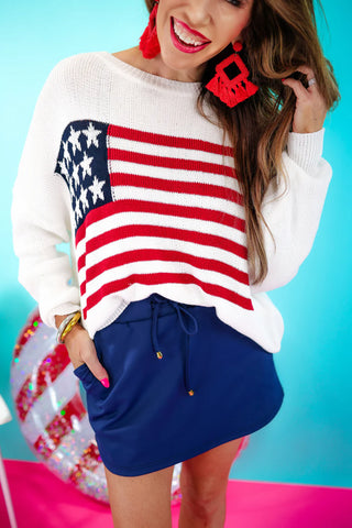 Star spangled sweater light weight