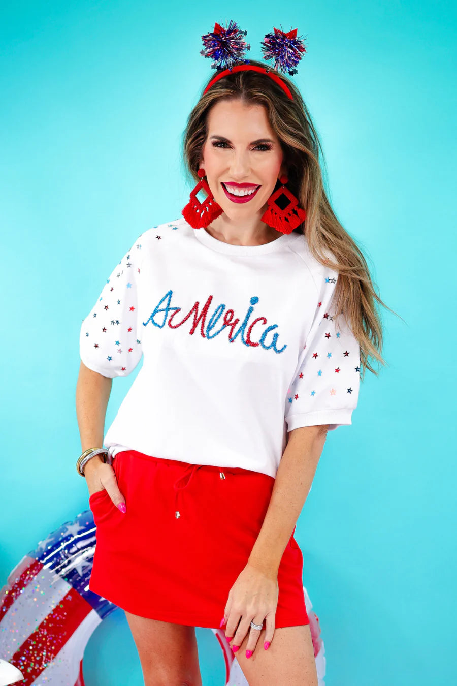 Merica tinsel top