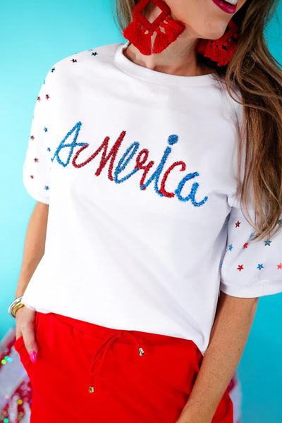 Merica tinsel top