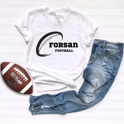 Little Forsan football ball tee