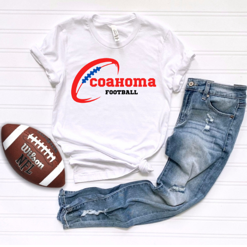 Little coahoma football ball tee