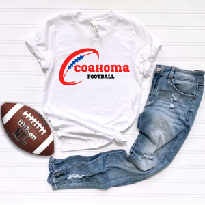 Adult coahoma football ball tee